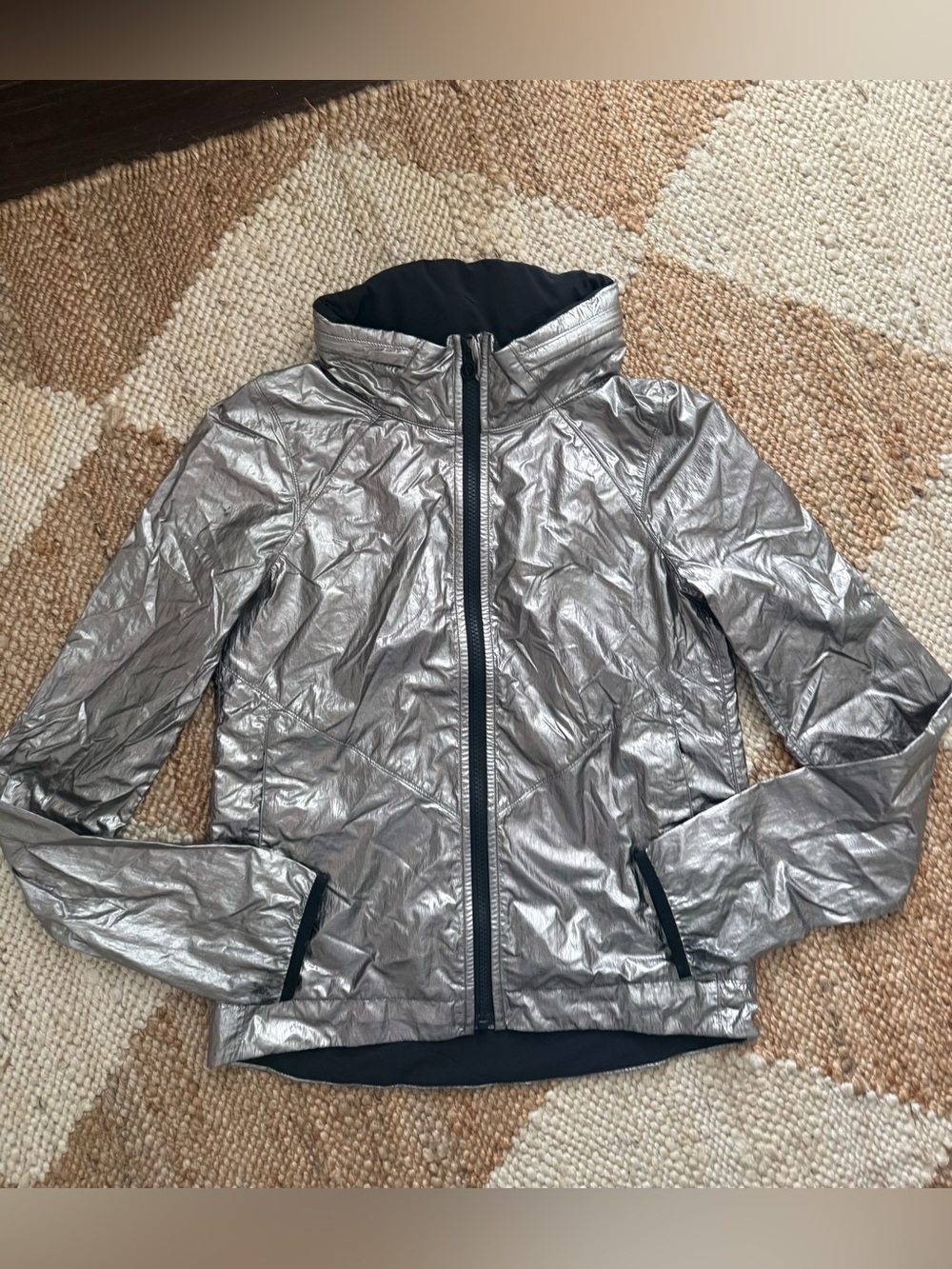 Ivivva Metallic Silver Windbreaker Jacket (Lulu kids)